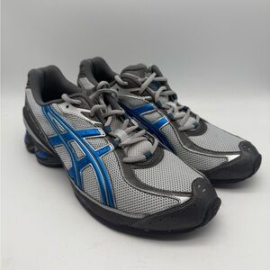 BRAND NEW RARE Y2K ASICS Gel Frantic 4 T9C2N Silver/Blue Sneakers Size 10.5